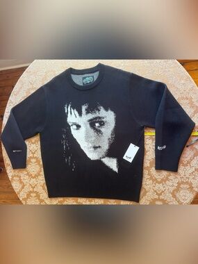 Welcome x Beetlejuice Lydia Black Crewneck Sweater